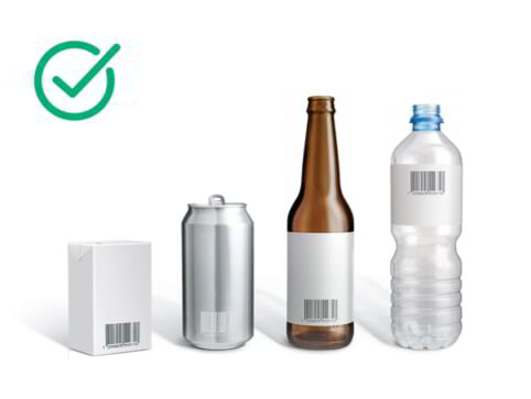 Eligible containers: carton, can, glass bottle and plastic bottle